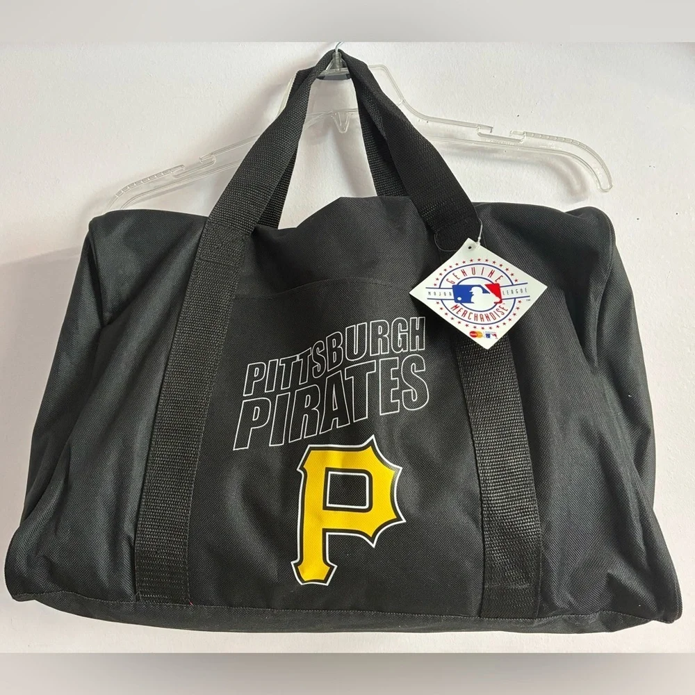 Pittsburgh Pirates Carry All Zip Tote Bag, Black/Yellow, 19” x 14” x 7”, NWT